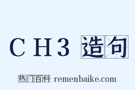 CH3造句是什么意思的图片